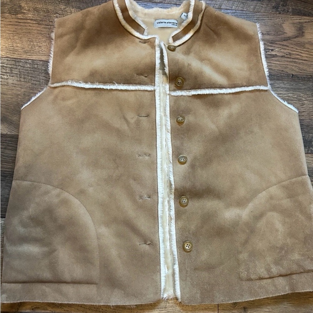 Vintage Valerie Steven’s Faux Fur Vest Women’s Medium